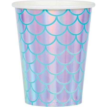 Creative Converting Iridescent Mermaid Cups, 9oz, 96PK 340544
